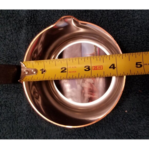 Baumalu copper pan 4 1/4" with cast iron handle new made in France tin lined - Picture 10 of 12